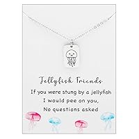 Best Friend Necklace with Card Friendship Gift for Women Girl Funny Birthday Gift for Bestie Going Away Gift Long Distance Gift for Friend