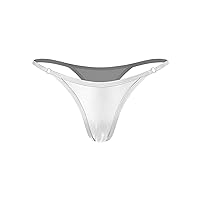 iiniim Women's Sexy Metallic G-String High Waist Adjustable Straps T-Back Micro Thong Underwear