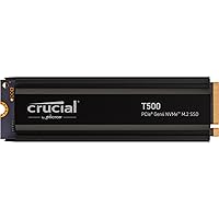 Crucial T500 2TB Gen4 NVMe M.2 Internal Gaming SSD with Heatsink, Up to 7400MB/s, Playstation 5 Compatible + 1mo Adobe CC All Apps- CT2000T500SSD5