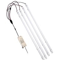 Magnetic Mount 4FT LED Retrofit Kit,72W 2X4FT(1 Driver & 4 LED Strips),150LM/W,5000K Daylight,0-10V Dimmable,T8 T10 T12 Fluorescent Replacement kit for Troffer,UL DLC Cert,Quick Easy Install