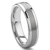 Tungsten Wedding Band Ring Size 4.0-15.5