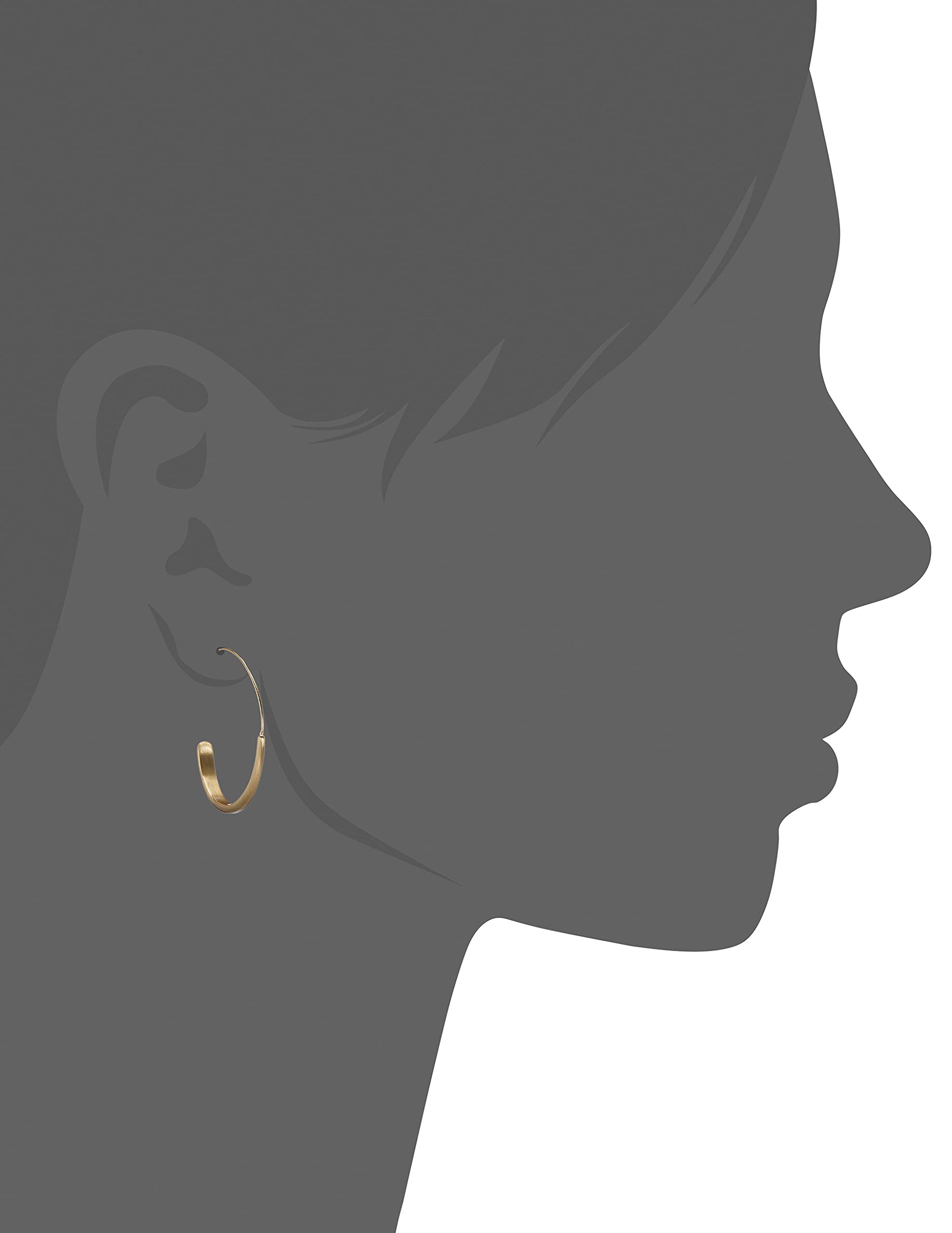 Lucky Brand Women's Brushed Gold Modern Hoop Earrings, One Size