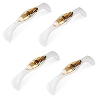 Cabinet Pulls, 4 Packs Christmas Desserts Gingerbread Cake Crystal Kitchen Drawer Pulls, Cabinet Handles with Screws for Drawer Dresser Cupboards Wardrobes Closet