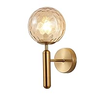 Modern Wall Sconces Globe Glass Lampshade Wall Lamp Home Interior Wall Light for ing Room Bedroom Hallway Light Fixture Ball-Shaped ridor Light (Bulb NOT Included)