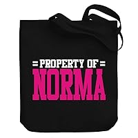 Property of Norma Bicolor Canvas Tote Bag 10.5