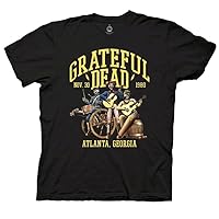 Ripple Junction Grateful Dead Men's Short Sleeve T-Shirt Atlanta Georgia 1980 Fox Theater Southern Skeleton Official Licensed