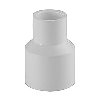 429 Series PVC Pipe Fitting - Reducing Coupling - Schedule 40 (White) - 1-1/2×1