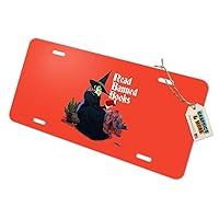 Read Banned Books Witch and Monkey Novelty Metal Vanity Tag License Plate