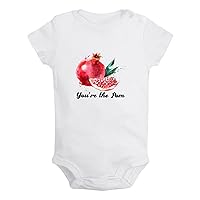You're the Pom Rompers, Newborn Baby Bodysuits, Infant Pomegranate Jumpsuits, 0-24 Months Babies One-Piece Outfits