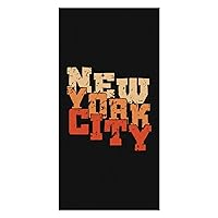 Retro New York City Adult Beach Towels Oversized Bath Towel Super Absorbent Towels for Swim Outdoor