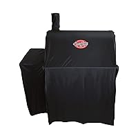 Durable Polyester Grill and Smoker Cover with Waterproof Material, PVC Lining, and Extendable Design in Black, 46