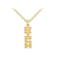 Rylos Necklaces For Women Gold Necklaces for Women & Men Yellow Gold Plated Silver or Sterling Silver Personalized Satin Finish Diamond Cut Edge Nameplate Necklace Special Order, Made to Order