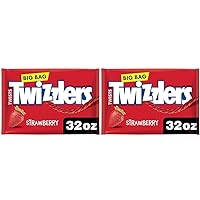 TWIZZLERS Twists Strawberry Flavored Licorice Style, Easter Candy Big Bag, 32 oz (Pack of 2)