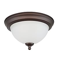 11.22 Inch Ceiling Light, LED Flush Mount Ceiling Light Fixture, Bathroom Light Fixtures with Frosted Glass Lampshade for Hallway Kitchen Living Room Dining Room