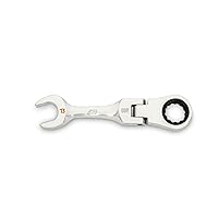 GEARWRENCH 13mm 90-Tooth 12 Point Stubby Flex Combination Ratcheting Wrench | 86863