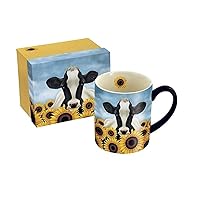 Surrounded by Sunflowers 14 oz. Mug by Lowell Herrero (10995021068), 1 Count (Pack of 1), Multicolored
