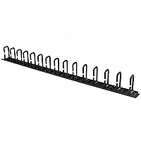 Vertical 0U Server Rack Cable Management w/ D-Ring Hooks - 20U Network Rack Cord Manager Panel - 3ft Wire Organizer (CMVER20UD)