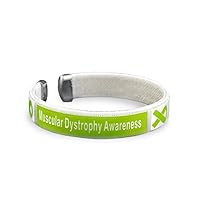 Muscular Dystrophy Awareness Wholesale Pack Bangle Bracelets – Lime Green Ribbon Bracelets for Muscular Dystrophy Awareness – Perfect for Support Groups and Fundraisers