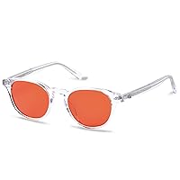 Ra Optics Clyde Frame with Sunset Lenses - Premium, Science-Based Blue Light Glasses for Sleep - Block Sleep-Disrupting Blue Light from TV’s, Phones, Computers - Proven to Increase Sleep Quality
