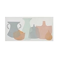 Trademark Fine Art 'Soft Pottery Shapes I' Canvas Art by Rob Delamater 16x32