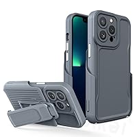 Hard PC Bumper Case for iPhone 14 Pro Max 14 Plus 13 Pro Max 12 Pro 11 Protective Armor Back Cover Rotating Belt Clip Kickstand Case,Lavender Grey,for iPhone 13