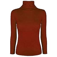 FAIRY TRENDZ Womens Long Sleeve Turtleneck Polo Neck Sweater Plus Size 8-24