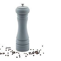 Restaurantware 7.5-IN Classic French Pepper Mill: Perfect for Restaurants Cafes and Catered Events - Adjustable Coarseness Pepper Grinder - Matte Gray Environment-Friendly Rubberwood - 1-CT