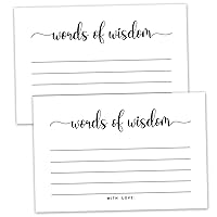 50 Words of Wisdom Advice Cards for Graduation, Marriage, wedding, Use As Bridal or Baby Shower Party Games, Boy or Girl Baby Prediction or Advice Cards. 4
