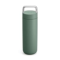 Fellow 20 oz Carter Carry Vacuum Insulated Tumbler for Water, Tea, Coffee, Smoothies, & more - Stainless Steel - Keeps Heat for 12 Hours/Stays Cold for 24 Hours-Leak-Proof Seal-Slim Width-Smoke Green