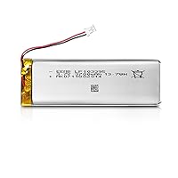 EEMB 3.7V Lithium ion Battery 3700mAh 103395 Rechargeable 3.7 Volt Lipo Battery Pack with Wire JST Connector for Speaker and Dashcam- Confirm Size & Polarity Before Purchase