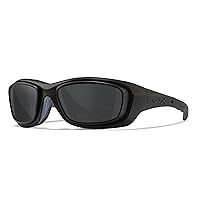 Wiley X Gravity Sunglasses, ANSI Z87 Safety Glasses for Men and Women, UV Eye Protection for Shooting, Fishing, Biking, and Extreme Sports, Matte Black Frames, Smoke Grey Tinted Lenses, Rx Rim