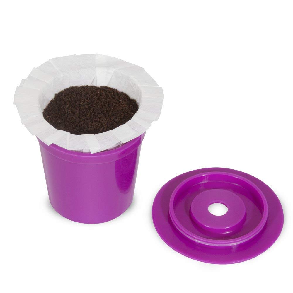 Perfect Pod EZ-Cup 2.0 Starter Pack | Reusable Coffee Pod Capsule with 25 Disposable Paper Filters (Starter Pack + Coffee Scoop)