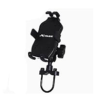 for YAMA-&HA XMAX300 XMAX400 Xmax X-MAX 125 250 300 400 Motorcycle Accessories Handlebar Mobile Phone Holder GPS Stand Bracket Phone Mount Holder Bracket (Color : Handlebars Without USB)