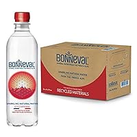 BONNEVAL Natural Sparkling Water. Mineral water from the French Alps. Recycled water bottles 24 pack, 16.9 FL OZ