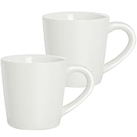 4.2oz Espresso Cups Set of 2, Ceramic Coffee Mugs Demitasse Cups for Espresso and Tea, Small Espresso Mugs for Shot of Coffee, Espresso Coffee Cups with Handles, Gift for Coffee Lovers - White