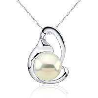 Fascinating Color 12-13mm White Freshwater Cultured Pearl Pendant-Sterling Silver
