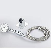 Shower Head, High Pressure 3 Spray Settings Adjwith Pause Control, 1.5M Explosion-Proof Hose and Adjustable Nail-Free Bracket, Chrome