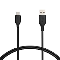 Amazon Basics USB-C to USB-A 2.0 Fast Charger Cable, 480Mbps Speed, USB-IF Certified, for Apple iPhone 15, iPad, Samsung Galaxy, Tablets, Laptops, 3 Foot, Black