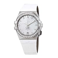 Omega Constellation Co-Axial Automatic Chronometer Diamond White Mother of Pearl Dial Ladies Watch 123.18.35.20.55.001