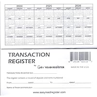 12 Check Registers for Personal Checkbook - Made in The USA - Checkbook Ledger Transaction Registers
