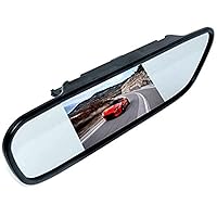 Auto Wayfeng WF® 4.3 inch LCD 16:9 TFT Screen Car Vehicle Rearview Mirror Monitor for DVD/VCR/Car Reverse Camera(DC 12V / PAL/NTSC / 2 Ways Video Inputs)