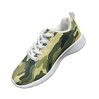 Children's Running Shoes Fashion Camouflage Design Shoe Mesh Cloth Vamp EVA Sole Breathable Soft Wear Resistant Jogging Sneakers Outdoor Sports