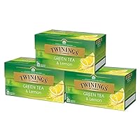 Twinings Thé Vert Citron Tea Bags 3 x 25 Bags (Green Tea Lemon)