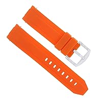 Ewatchparts 22MM SILICONE RUBBER STRAP BAND COMPATIBLE WITH MENS CITIZEN DIVER PROMASTER WATCH ORANGE