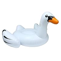 Toxz Giant Swan Inflatable Ride-On Swimming Ring,Suitable for Children and Adults,Built-in Handles,Safety Material,59