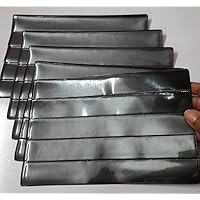 10 Pcs Lot Stamp Stock Cards Display Sheet Pages for 250+ Postage Stamps storage (15 x 21cm, 5 Divider Rows, Black)