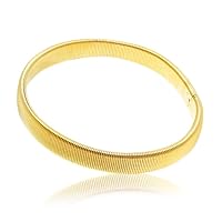 Fashion Jewelry Metal Warp Gold /Black / Elastic Bracelet Classic Bracelets Women Men Bracelet (Gold)