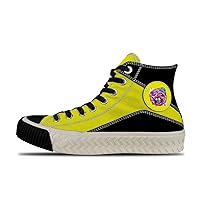 Popular Graffiti (19),yellow4 Custom high top lace up Non Slip Shock Absorbing Sneakers Sneakers with Fashionable Patterns