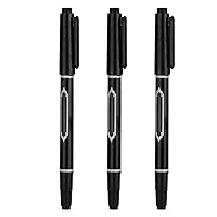 Temporary Tattoo Markers for Skin, 3PCS 5.39 Inch Waterproof Skin Marking Pencil Fine Point Body Ink Pen Double Head Tattoo Marker Pen Easy to Color Black