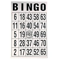 Reizen Giant Print Bingo Card - Black on White Background